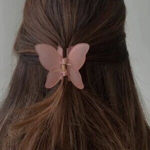 Emi Jay Pink Butterfly Hair Claw Clip